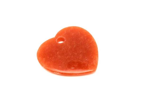 Aventurin barack átfúrt szív 40x40mm