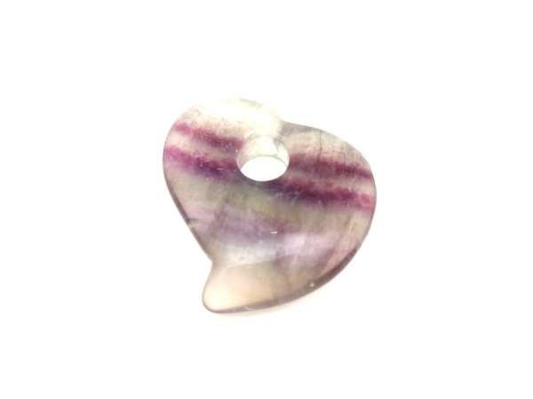 Fluorit fánk szív 40x40mm