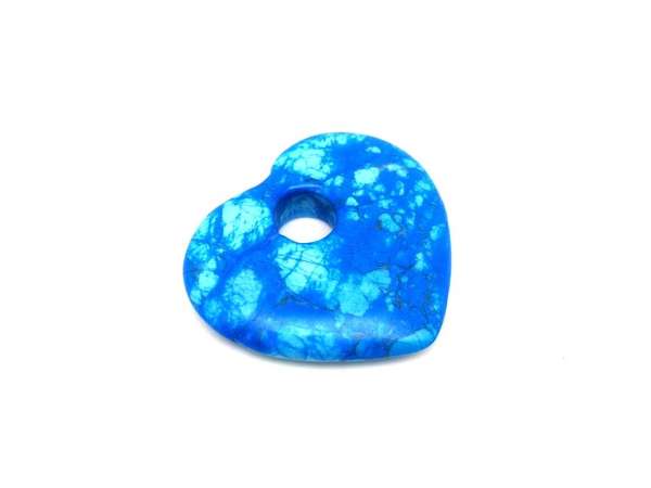 Howlit szinezett kék fánk szív 35x33mm