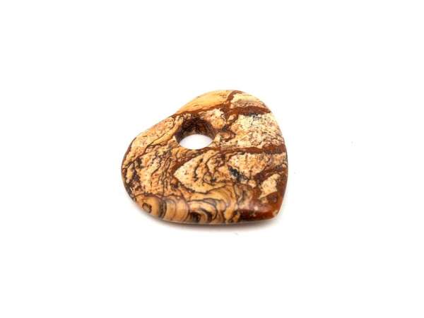 Jáspis kép fánk szív 30x30mm