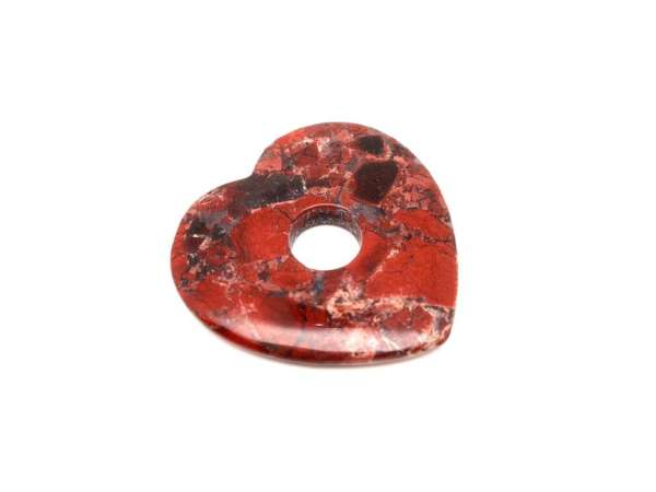 Jáspis szivárvány fánk szív 40x40mm