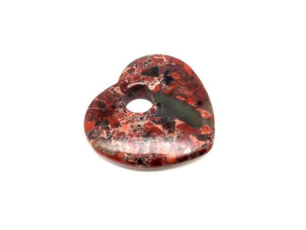 Jáspis szivárvány fánk szív 35x35mm