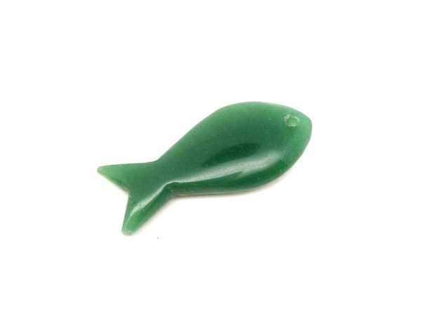 Aventurin átfúrt hal 40x20mm