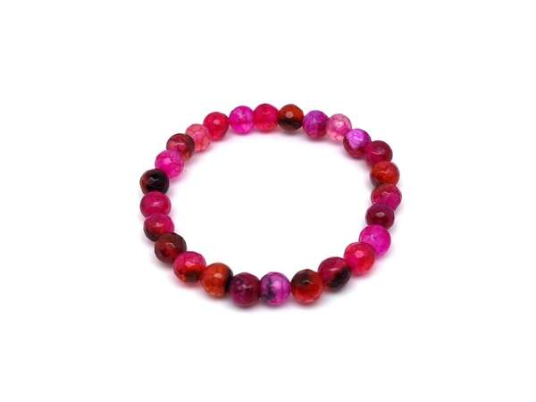 Achát faz szin mályva gyerek golyó karkötő 6mm