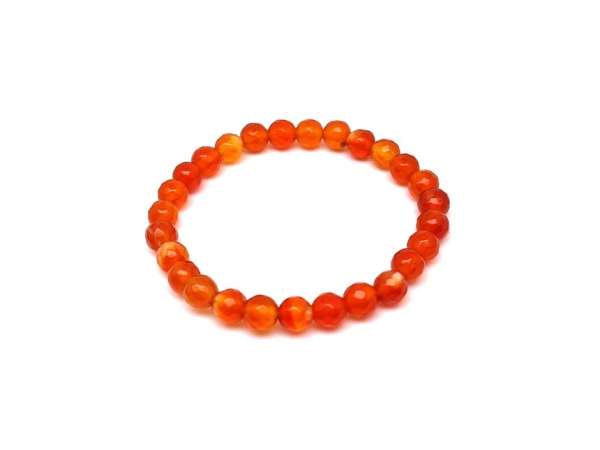 Karneol fazettált gyerek golyó karkötő 6mm