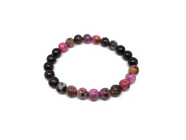 Kalcit kobalt golyó karkötő 8-9mm