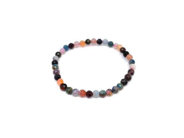 Mix fazettált golyó karkötő 5mm