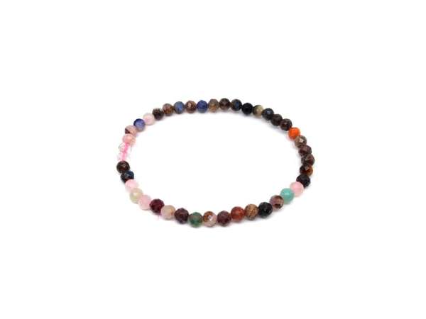 Mix fazettált golyó karkötő 4,5mm