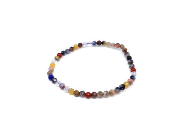 Mix fazettált golyó karkötő 4mm