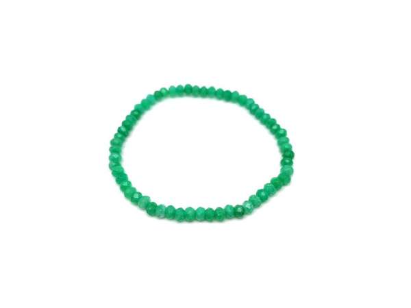 Achát faz szin fűzöld korong karkötő 4x3mm