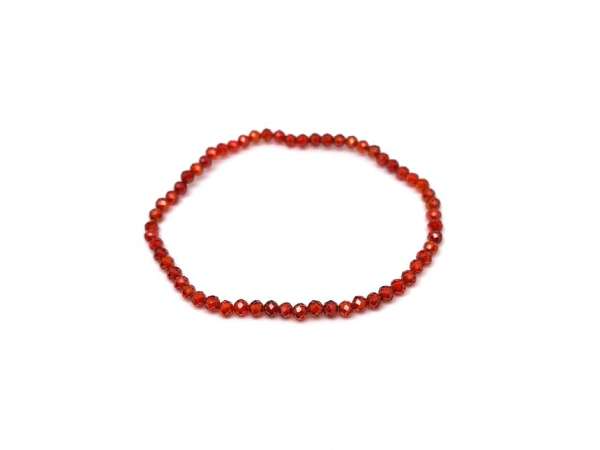 Cirkon fazettált barna golyó karkötő 3mm