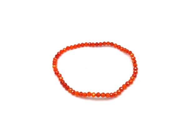 Cirkon fazettált narancs golyó karkötő 3mm