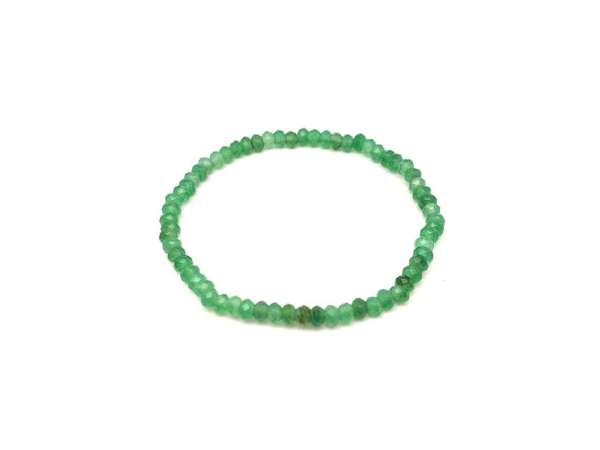 Achát fazettált szinezett zöld korong kari 4x3mm