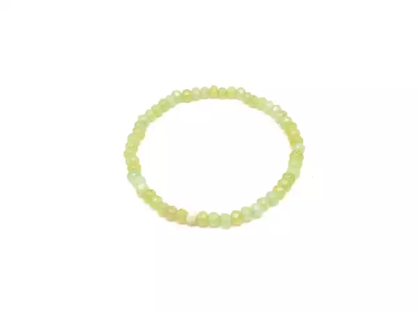 Achát fazettált szin vil zöld korong kari 4x3mm