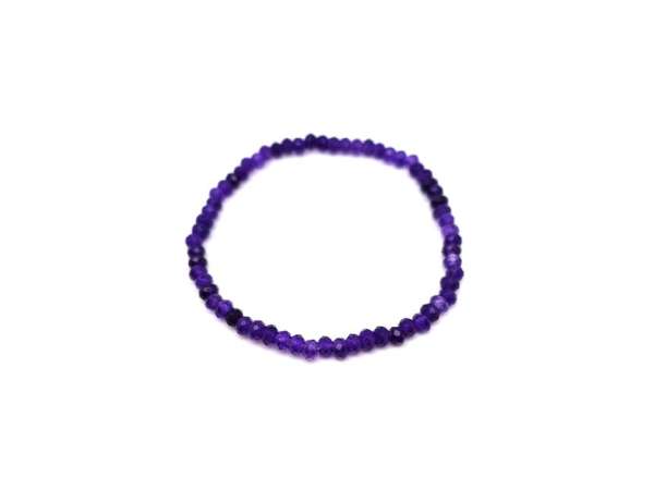 Achát fazettált szin sötétlila korong kari 4x3mm