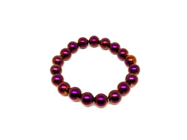 Achát electroplated lila golyó kari 10-11mm