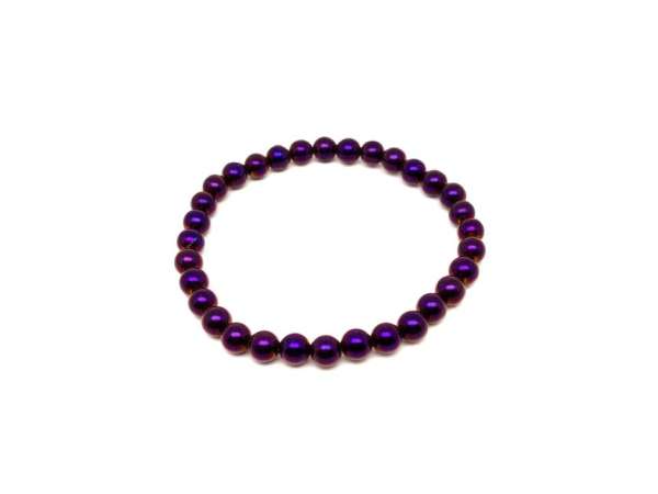 Achát electroplated lila golyó kari 6-7mm