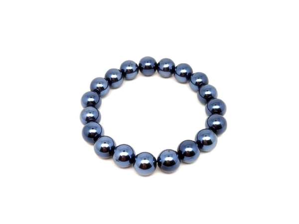 Achát electroplated szürkéskék golyó kari 10-11mm