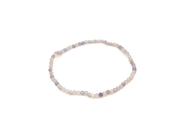 Iolit fazettált golyó karkötő 3-3,5mm