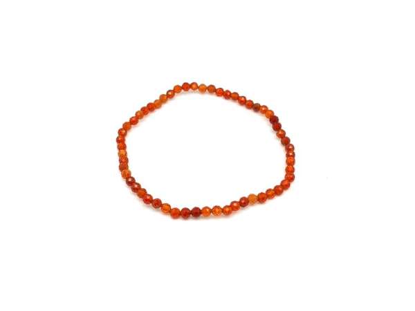 Gránát hesszonit fazettált golyó karkötő 3-3,5mm