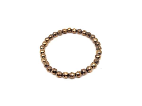 Achát hatsz faz aura acélszür. golyó karkötő 6-7mm