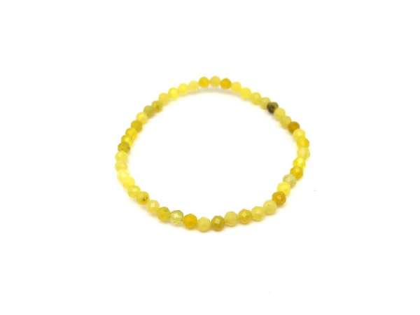 Jáde korea fazettált golyó karkötő 4mm