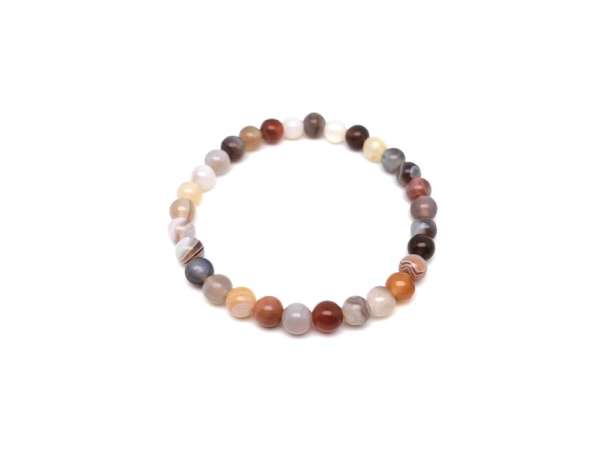 Achát botswana golyó karkötő 6mm