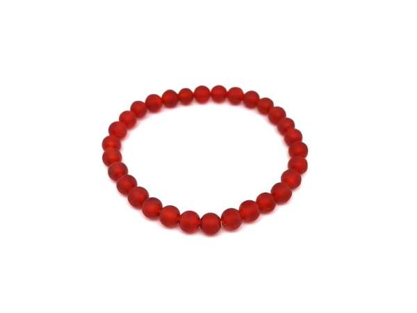 Karneol matt golyó karkötő 6mm