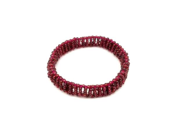 Gránát több soros golyó karkötő 2,5-3mm