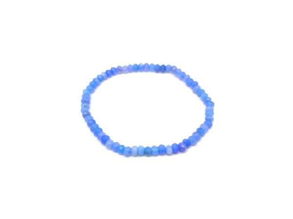 Achát faz szin halványkék korong kari 4x3mm