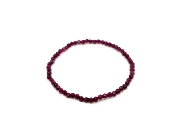 Achát faz szinezett sötétlila golyó kari 3-4mm