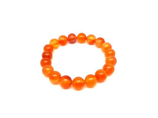 Karneol golyó karkötő 10-11mm