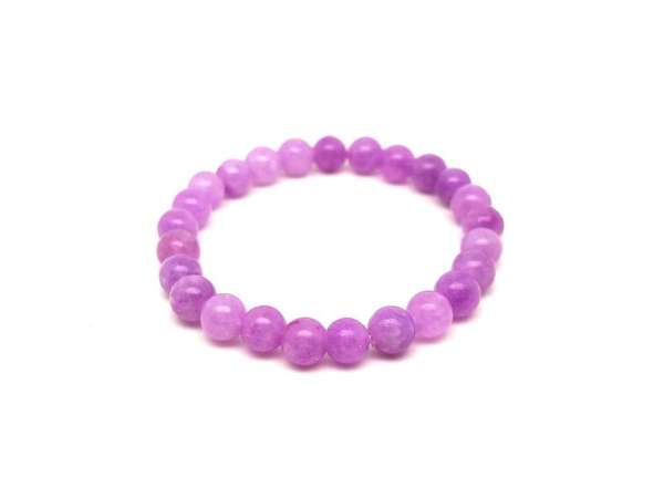 Jáde szinezett gyerek golyó karkötő levendula 6mm