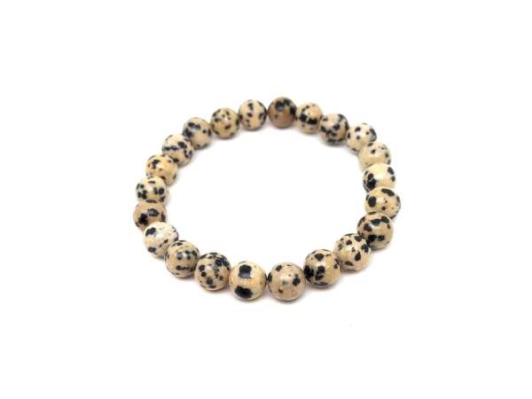 Jáspis dalmata golyó karkötő 8-8,5mm