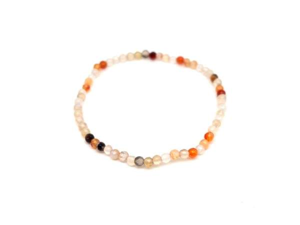 Achát fazettált golyó kari 3-4mm