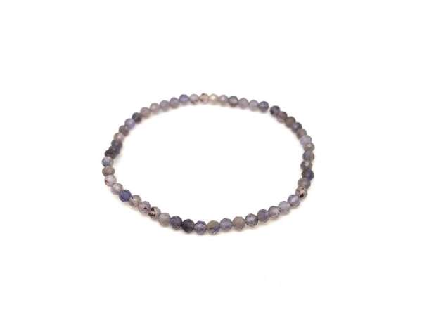 Iolit fazettált golyó karkötő 4mm