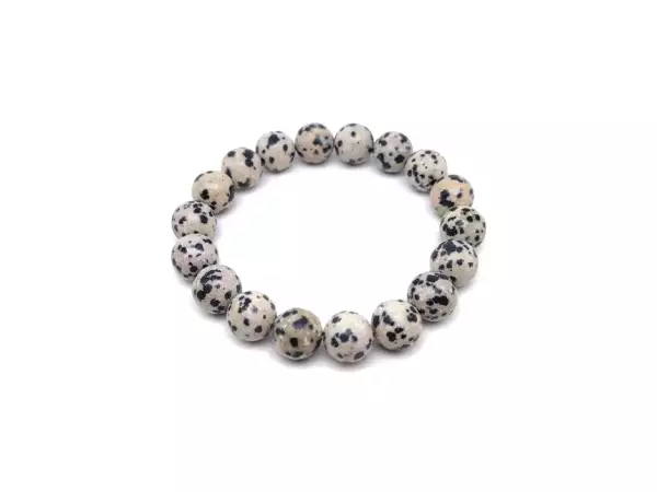 Jáspis dalmata golyó karkötő 10-11mm