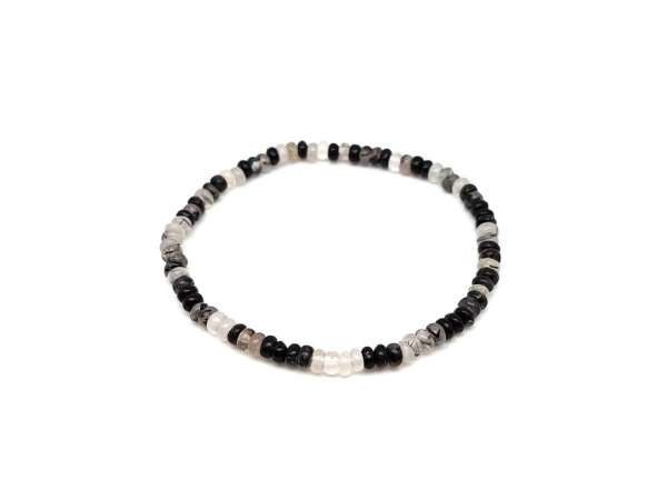 Turmalin kvarc korong karkötő 4x2,5mm