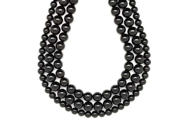 Tektit golyó 8mm– ékszerkészítő alapanyag (füzér)