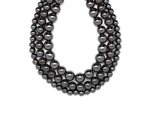 Magnetit golyó 6mm– ékszerkészítő alapanyag (füzér)