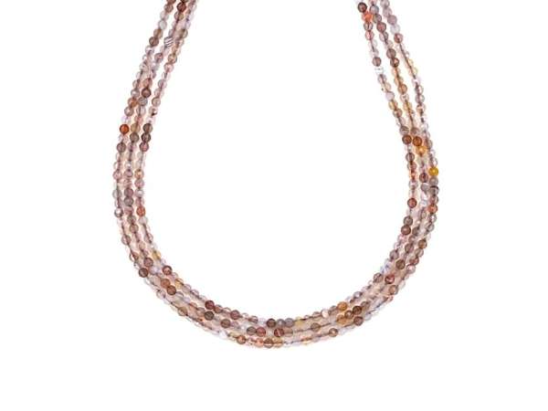 Achát botswana fazettált golyó 2mm– ékszerkészítő alapanyag (füzér)