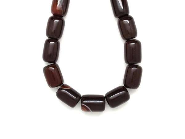 Achát 13-14x18-20mm– ékszerkészítő alapanyag (füzér)