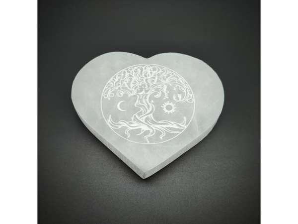Szelenit szív lapos életfa hold nap 10cm