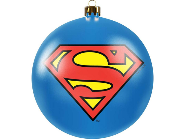 Superman logós karácsonyfadísz 8cm
