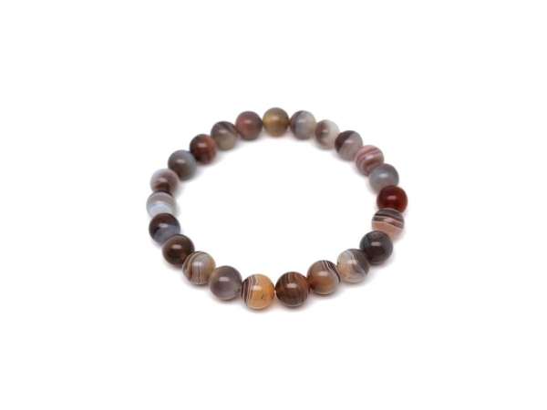 Achát botswana golyó karkötő 8-9mm