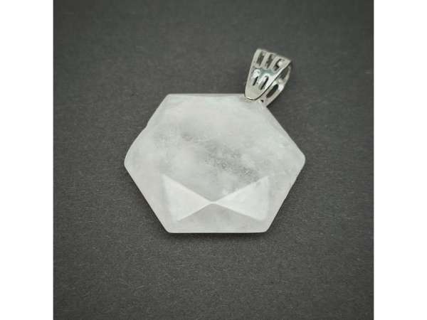 Hexagon medál Hegyikristály 2,5cm