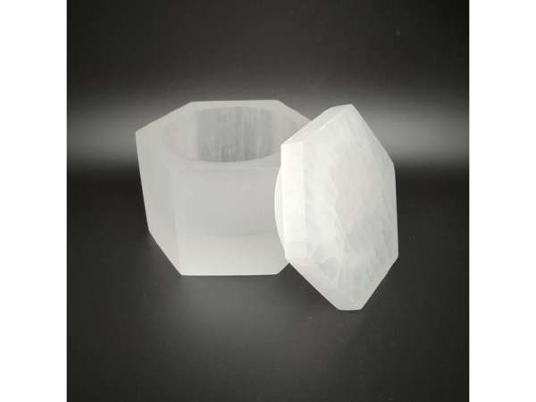 Szelenit doboz hatszög 8-9x6cm