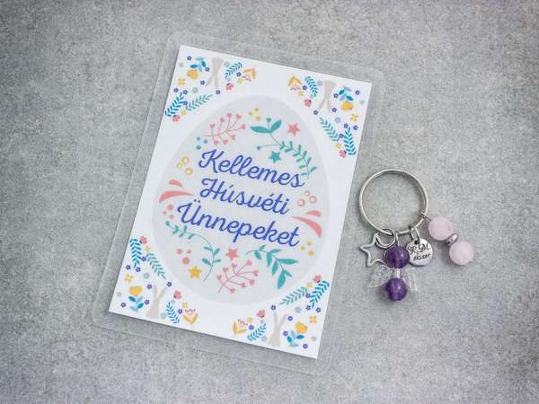 Kellemes Húsvéti kulcstartó ásványokkal