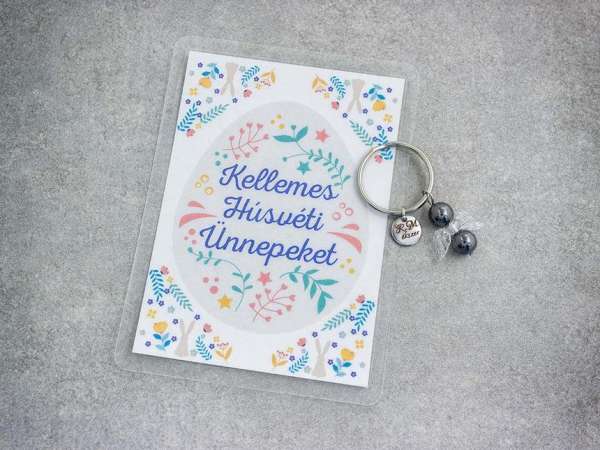 Kellemes Húsvéti kulcstartó hematittal