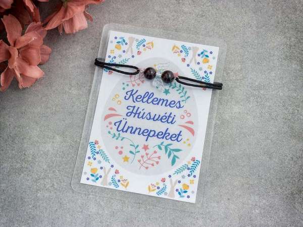 Kellemes Húsvéti gránát angyal karkötő